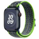 For Apple Watch Series 7 41mm Loop Nylon Watch Band(Green Blue) - 1