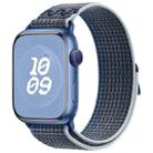 For Apple Watch Series 7 45mm Loop Nylon Watch Band(Storm Blue) - 1