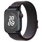 For Apple Watch SE 44mm Loop Nylon Watch Band(Black Blue) - 1