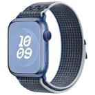 For Apple Watch Series 6 44mm Loop Nylon Watch Band(Storm Blue) - 1
