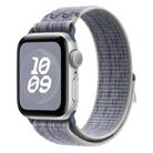 For Apple Watch Series 2 42mm Loop Nylon Watch Band(Grey with Blue) - 1