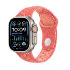 For Apple Watch Ultra 49mm Coloful Silicone Watch Band(Orange Pink) - 1