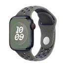 For Apple Watch SE 2022 44mm Coloful Silicone Watch Band(Midnight Green Black) - 1
