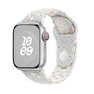 For Apple Watch Series 7 41mm Coloful Silicone Watch Band(White Platinum) - 1