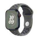 For Apple Watch Series 7 41mm Coloful Silicone Watch Band(Midnight Green Black) - 1