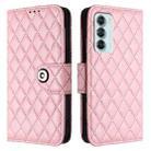 For Motorola Edge S30 / Moto G200 5G Rhombic Texture Flip Leather Phone Case with Lanyard(Pink) - 2