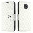 For Motorola Moto G Power 2021 Rhombic Texture Flip Leather Phone Case with Lanyard(White) - 2