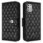 For Motorola Moto G Stylus 2021 4G Rhombic Texture Flip Leather Phone Case with Lanyard(Black) - 2