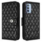 For Motorola Moto G31 / G41 Rhombic Texture Flip Leather Phone Case with Lanyard(Black) - 2
