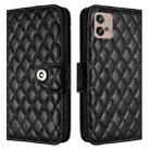 For Motorola Moto G32 Rhombic Texture Flip Leather Phone Case with Lanyard(Black) - 2