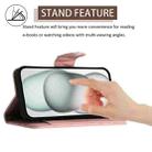 For Motorola Moto G54 Power Rhombic Texture Flip Leather Phone Case with Lanyard(Coral Pink) - 3