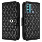 For Motorola Moto G60 / G40 Fusion Rhombic Texture Flip Leather Phone Case with Lanyard(Black) - 2