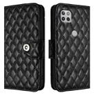 For Motorola One 5G Ace Rhombic Texture Flip Leather Phone Case with Lanyard(Black) - 2