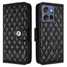 For Motorola Moto G Stylus 5G 2025 Rhombic Texture Flip Leather Phone Case with Lanyard(Black) - 2