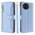 For Tecno Spark 20 Pro+ 4G Sheep Texture Cross-body Zipper Wallet Leather Phone Case(Blue) - 1