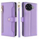 For Tecno Spark 20 Pro+ 4G Sheep Texture Cross-body Zipper Wallet Leather Phone Case(Purple) - 1