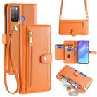 For Itel Vision 1 Pro Sheep Texture Cross-body Zipper Wallet Leather Phone Case(Orange) - 1