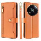 For Itel RS4 4G Sheep Texture Cross-body Zipper Wallet Leather Phone Case(Orange) - 1