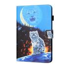For Amazon Kindle Fire HD10 2023/2021 Coloured Drawing Stitching Smart Leather Tablet Case(Double Shadow Tiger) - 2