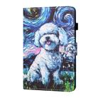 For Amazon Kindle Fire HD10 2023/2021 Coloured Drawing Stitching Smart Leather Tablet Case(Oil Painting Dog) - 2