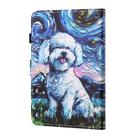 For Amazon Kindle Fire HD10 2023/2021 Coloured Drawing Stitching Smart Leather Tablet Case(Oil Painting Dog) - 3