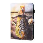 For Amazon Kindle Fire HD10 2023/2021 Coloured Drawing Stitching Smart Leather Tablet Case(Cat and Tiger) - 2