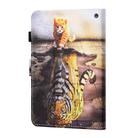 For Amazon Kindle Fire HD10 2023/2021 Coloured Drawing Stitching Smart Leather Tablet Case(Cat and Tiger) - 3