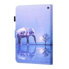 For Amazon Kindle Fire HD10 2023/2021 Coloured Drawing Stitching Smart Leather Tablet Case(Tree and Elephant) - 3