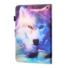 For Amazon Kindle Fire HD10 2023/2021 Coloured Drawing Stitching Smart Leather Tablet Case(Wolf) - 3