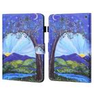 For Amazon Kindle Fire HD10 2023/2021 Coloured Drawing Stitching Smart Leather Tablet Case(Sunrise and Tree) - 1