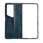 For Honor Magic V2 RSR Porsche Design Crazy Horse Pattern Folding Leather Phone Case(Blue) - 1