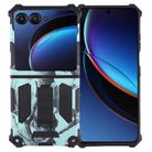 For Motorola Razr 40 Ultra Camouflage Armor Kickstand TPU + PC Magnetic Phone Case(Mint Green) - 1