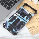 For Motorola Razr 40 Camouflage Armor Kickstand TPU + PC Magnetic Phone Case(Light Blue) - 2