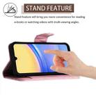 For Samsung Galaxy A35 Rhombic Texture Flip Leather Phone Case with Lanyard(Pink) - 3