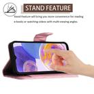 For Samsung Galaxy A53 5G Rhombic Texture Flip Leather Phone Case with Lanyard(Pink) - 3