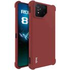 For Asus ROG Phone 8 / Phone 8 Pro imak Shockproof Airbag TPU Phone Case(Matte Red) - 1