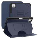 For iPad Pro 11 2024 Notebook Magnetic Leather Tablet Case(Navy Blue) - 1