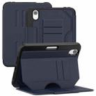 For iPad mini 2024 / mini 6 Notebook Magnetic Leather Tablet Case(Navy Blue) - 1
