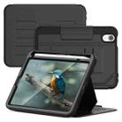For iPad mini 2024 / mini 6 Notebook Magnetic Leather Tablet Case(Black) - 3