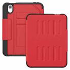 For iPad mini 2024 / mini 6 Notebook Magnetic Leather Tablet Case(Red) - 2