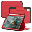 For iPad mini 2024 / mini 6 Notebook Magnetic Leather Tablet Case(Red) - 3