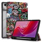 For Lenovo Tab M11 / Xiaoxin Pad 2024 Acrylic 3-Fold Painted Smart Leather Tablet Case(Graffiti) - 1