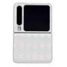 For Huawei Pura X Pearlescent Paint Diamond Shaped Checkered Leather Phone Case(Silver) - 1