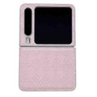 For Huawei Pura X Pearlescent Paint Diamond Shaped Checkered Leather Phone Case(Pink) - 1