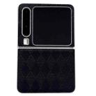For Huawei Pura X Pearlescent Paint Diamond Shaped Checkered Leather Phone Case(Black) - 1