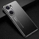 For vivo iQOO Neo 9 Frosted Metal Phone Case(Black) - 1