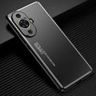 For Huawei nova 12 Lite Frosted Metal Phone Case(Black) - 1