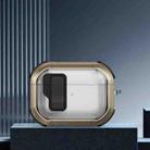 For AirPods Pro 2 Thunder Clear Wireless Earphones Protective Case with Magnetic Switch(Gold) - 1