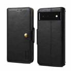 For Google Pixel 6 Denior Cowhide Texture Wallet Style Leather Phone Case(Black) - 1