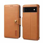 For Google Pixel 6 Denior Cowhide Texture Wallet Style Leather Phone Case(Khaki) - 1